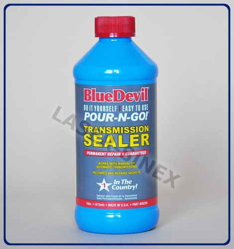 uszczelniacz skrzyni biegów BLUE DEVIL TRANSMISSION SEALER do uszczelniania wycieków z automatycznej skrzyni biegów, konwertera, uszczelnienie skrzyni biegów i wycieków oleju ze skrzyń biegów