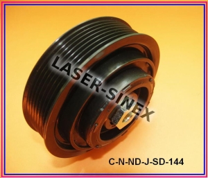 SPRZĘGŁO sprężarki klimatyzacji DENSO 7SEU / 6SEU, koło pasowe kompresora i klimy do AUDI, MERCEDES, VOLKSWAGEN, kompletne sprzęgło klimy, sprzęgiełko pompy klimatyzacji, części do klimatyzacji (SD-144)