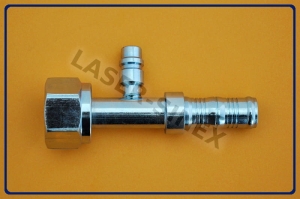 Złącze typu BURGACLIP z portem serwisowym niskiego ciśnienia 13 mm, żeńskie proste, opaski zaciskowe, o-ring, gwint 1 1/16"-14, rurka 12-12 (ZS-177)