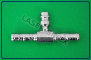 Złącze serwisowe przelotowe typu BURGACLIP z portem serwisowym wysokiego ciśnienia 13 mm, opaski zaciskowe, stal, rurka 10-10 (ZS-212)