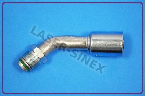 złącze serwisowe aluminiowe męskie 45°, o-ring, gwint 7/8"-18, 10-10, końcówka rurkowa z gwintem zewnętrznym, końcówki do węży klimatyzacji