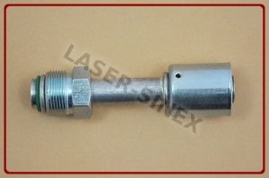 Złącze serwisowe aluminiowe męskie proste, o-ring, gwint 1 1/16"-16, 12-12, złącza serwisowe do naprawy układu klimatyzacji (ZS-104)