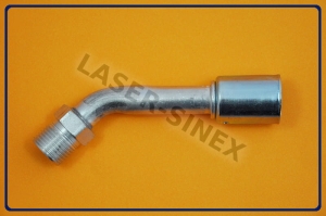 Złącze serwisowe aluminiowe męskie 45°,  gwint 7/8"-14, 10-10, złączka do klimatyzacji, części do naprawy klimatyzacji (ZS-122)