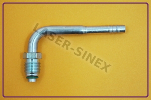 Złącze serwisowe aluminiowe męskie, kątowe frezowane bez skuwki, 90°, rurka 6-6, o-ring, gwint 5/8"-18, złącza serwisowe, naprawa układu klimatyzacji (ZS-163)