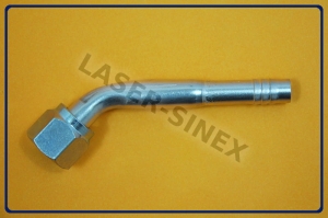 Złącze serwisowe aluminiowe kątowe frezowane bez skuwki, 45°, rurka 8-8, o-ring, gwint 3/4"-16, złącze serwisowe kątowe do przewodów gumowych, klimatyzacja samochodowa sklep (ZS-146)