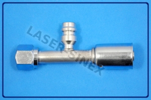 Złącze aluminiowe z portem serwisowym wysokiego ciśnienia, żeńskie proste, o-ring, gwint 3/4"-16, 8-8, złącza do naprawy przewodów gumowych, końcówki i węże do klimatyzacji (ZS-084)