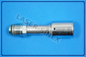 Złącze serwisowe aluminiowe męskie proste, o-ring, gwint 7/8"-18, 10-10, końcówka do węży gumowych, części do naprawy klimatyzacji (ZS-103)