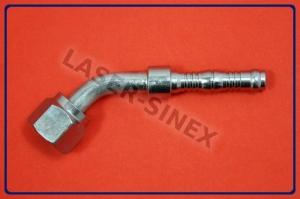 Złącze kątowe 45° typu BURGACLIP na opaski zaciskowe, o-ring,  żeńskie gwint 5/8"-18, rurka 6-6, złącze kątowe do przewodów gumowych, klimatyzacja samochodowa sklep (ZS-182)