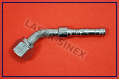 złącze kątowe 45° typu BURGACLIP na opaski zaciskowe, o-ring, żeńskie gwint 3/4"-16, rurka 8-8, złącze kątowe do węży gumowych, złącza do układu klimatyzacji w samochodzie