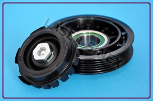 Sprzęgło sprężarki klimatyzacji DENSO 6SES14C, napęd kompletny sprężarki do KIA Optima / K5 (JF) 1.7 CRDi, sprzęgła do kompresorów klimatyzacji, klimatyzacja samochodowa sklep Łodź (SD-208)