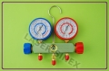 MANOMETRY klimatyzacji samochodowej do czynnika R134, listwa zegarowa do odczytu wartości ciśnienia, napełniania, wyposażenie stacji obsługi klimatyzacji, narzędzia warsztatowe