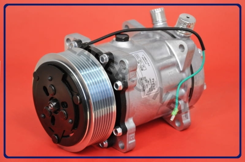 kompresor do MASZYN ROLNICZYCH, BUDOWLANYCH I SPRZĘTU CIĘŻKIEGO, nowa sprężarka klimatyzacji do sprzętu ciężkiego typu SANDEN SD7H15, części do klimatyzacji w maszynach budowlanych i rolniczych