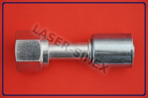 Złącze serwisowe aluminiowe żeńskie proste, o-ring, gwint 1 1/16"-14, 12-12, złącze do naprawy gumowych rurek, naprawa układu klimatyzacji (ZS-082)