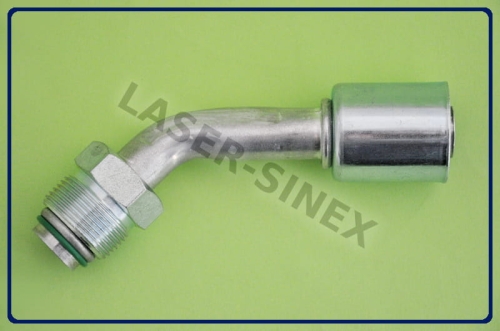 złącze serwisowe aluminiowe męskie 45°, o-ring, gwint 1 1/16"-16, 12-12, złączka zaciskowa kątowa do przewodów gumowych, części i narzędzia do naprawy klimatyzacji w samochodzie