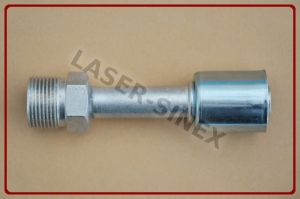 Złącze serwisowe aluminiowe męskie proste, gwint 11/16"-14, 12-12, złącze do naprawy gumowych rurek, naprawa układu klimatyzacji (ZS-119)