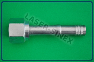 Złącze serwisowe aluminiowe proste frezowane bez skuwki, rurka 12-12, o-ring, gwint 1 1/16"-14, złącza do węży gumowych, części do klimatyzacji Łódź (ZS-141)