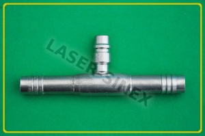 Złącze serwisowe przelotowe frezowane z portem serwisowym niskiego ciśnienia, aluminium, rurka 10-10, złącza proste z portem serwisowym, części i narzędzia do klimatyzacji (ZS-172)