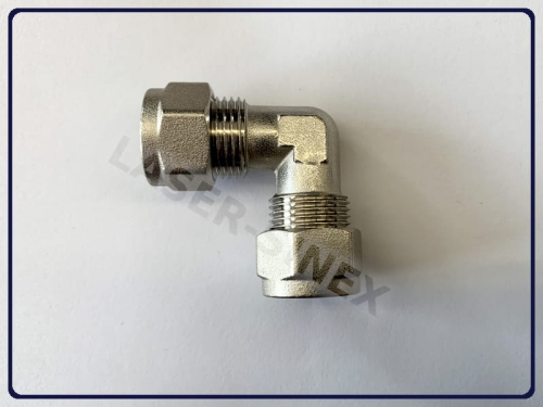 złączka skręcana kątowa do rurek klimatyzacji - na rurkę 10 mm, złącze przewodów aluminiowych w układach klimatyzacji, uszczelnienie układu klimatyzacji