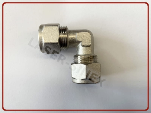 złączka skręcana kątowa do rurek klimatyzacji - na rurkę 18 mm, złącze przewodów aluminiowych w układach klimatyzacji, uszczelnienie układu klimatyzacji
