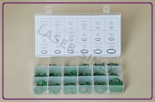 uniwersalny zestaw oringów, o-ringi 18 rozmiarów do klimatyzacji samochodowej, wyposażenie serwisów klimatyzacji