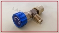 zawór serwisowy 1/4" - 1/4" do klimatyzacji samochodowej i układów chłodniczych, zawór do napełniania klimatyzacji czynnik R407c, R404a, R134a