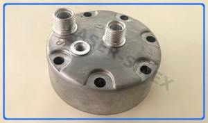 Pokrywa kompresora klimatyzacji SANDEN SD7H15 z otworem pod czujnik ciśnienia, pokrywy tylne do sprężarek klimatyzacji Sanden, auto-klimatyzacja części sklep (DL-D-016)