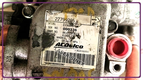 kompresor do klimatyzacji OPEL Ampera, CHEVROLET Volt, regenerowana sprężarka MITSUBISHI EV36BN3, AKJ200A101B, 22799205, części do klimatyzacji w hybrydach