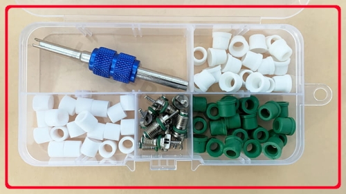 zestaw naprawczy do węży 71 elementów, uszczelki do węży klimatyzacji, części i narzędzia do klimatyzacji