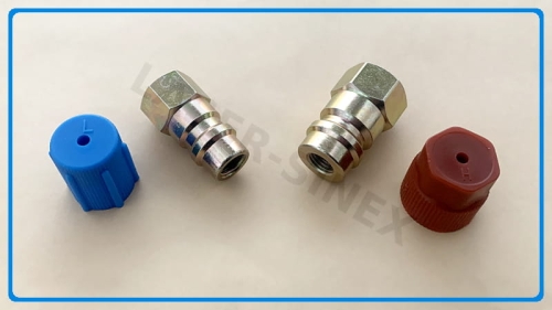 mosiężny ! komplet adapterów do redukcji R12 na 134A, PORT, REDUKCJA - ADAPTER NA PORT HP+LP R12-R134, narzędzia i części do klimatyzacji samochodowej