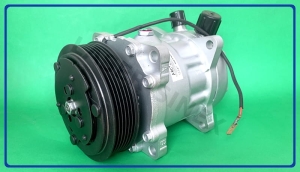 Sprężarka uniwersalna do MASZYN ROLNICZYCH, BUDOWLANYCH I SPRZĘTU CIĘŻKIEGO, regenerowany kompresor klimatyzacji do sprzętu ciężkiego typu SANDEN SD7H13, części do klimatyzacji w maszynach budowlanych i rolniczych (7304)