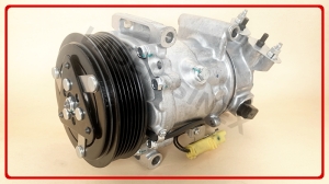 Sprężarka klimatyzacji CITROEN Berlingo, C3 Picasso, C3, C4, C5, DS3, PEUGEOT 207, 208, 307, 308, 508, 2008, 5008, Partner, nowy kompresor zamiennik SANDEN SD6C12, nowe sprężarki klimatyzacji samochodowej (98886)