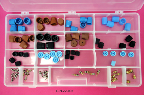 ZESTAW ZAWORKÓW DO KLIMATYZACJI, ZAWORY SERWISOWE SCHROEDERA Z KAPTURKAMI DO PORTÓW SERWISOWYCH