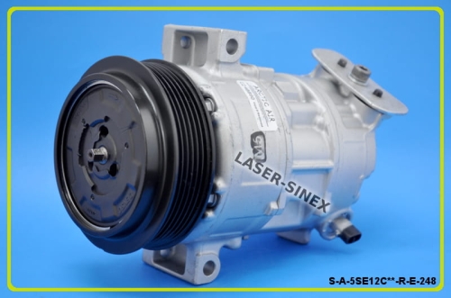 sprężarka klimatyzacji FIAT Bravo, Idea, Linea, Punto, Sedici, LANCIA Delta II, Musa, SUZUKI SX4, regenerowany kompresor DENSO 5SE12C OEM 447190-2130, 447190-2131, części do klimatyzacji samochodowej