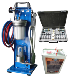 Zestaw do płukania układów klimatyzacji samochodowej - maszyna do płukania + komplet przyłączy + materiały eksploatacyjne